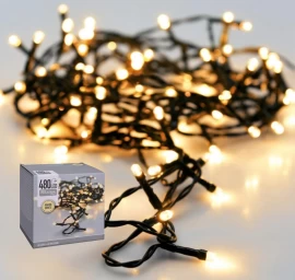 Kalėdų Eglutės Lemputės, šviesos Grandinė, 480 Led, šilta Balta