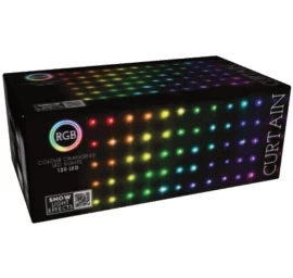 Kalėdų Eglutės Lemputės, šviesos Užuolaida (lauke/viduje) 120 Led, 300x60 Cm, Su Nuotolinio Valdymo Pultu, Rgb Spalvos