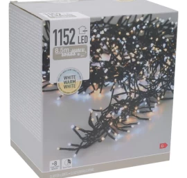 Kalėdų Eglutės žibintai šviesos Grandinė 1152 Led Laikmatis šalta Ir šilta Balta