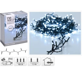 Kalėdų Eglutės žibintai šviesos Grandinė 120 Vadovaujama šaltai Balta