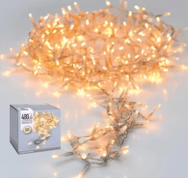 Kalėdų Eglutės žibintai šviesos Grandinė 480 Vadovaujama Laikmatis šilta Balta Skaidri Viela