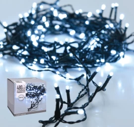 Kalėdų Eglutės žibintai šviesos Grandinė 480 Vadovaujama šaltai Balta