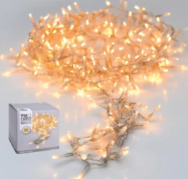 Kalėdų Eglutės žibintai šviesos Grandinė 720 Vadovaujama šiltai Balta Skaidri Viela