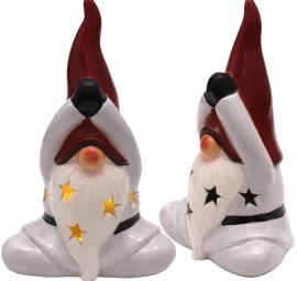 Kalėdų Figūrėlė Kalėdinis Nykštukas Yoga Led 20cm