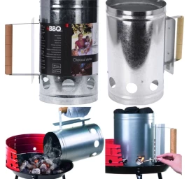 Kaminų Ugnies Užkūrėjas, Skirtas Kepsninei H. 27,5 Cm Su Medine Rankena