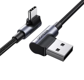 Kampinis Kabelis Usb-c - Usb 2.0 480mb/s 3a 3 M Juodas