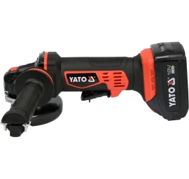 Kampinis šlifuoklis YATO YT-82828 | Li-ion | 18V | 3AH | 125MM | du akumuliatoriai