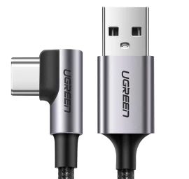 Kampinis Usb-a - Usb-c 3a 3 M Kabelis - Pilkas