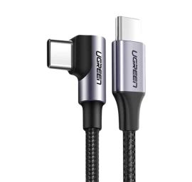Kampinis Usb-c Maitinimo Kabelis 60w 20v 3a 2 M Juodas/pilkas