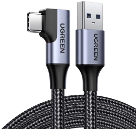 Kampinis Usb - Usb-c 5gb/s 3a 1 M Juodas Kabelis
