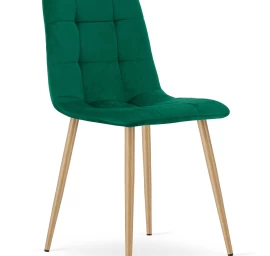 kara Kėdė - Tamsiai žalias Aksomas / Medžio Spalvos Kojos X 1