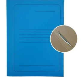 Kartoninis segtuvėlis  SMLT A4 300g, mėlynas su spauda ir įsegėle