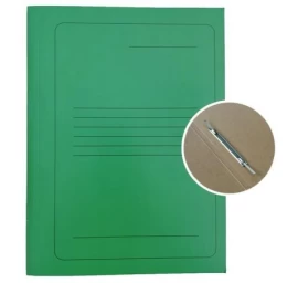 Kartoninis segtuvėlis SMLT A4 300g, žalias su spauda ir įsegėle