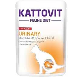 KATTOVIT Feline Diet Urinary dietinis šlapias maistas katėms su veršiena, 85g