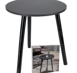 Kavos Stalas 40x40x41cm Black Wood Top