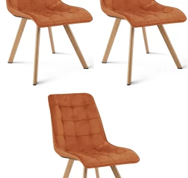 Kėdė Cieza 360 – Vario Spalvos Aksomas / ąžuolo Kojos X 3