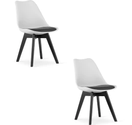 Kėdė Mark Balta Juoda / Kojos Juodos X 2