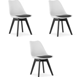 Kėdė Mark Balta Juoda / Kojos Juodos X 3
