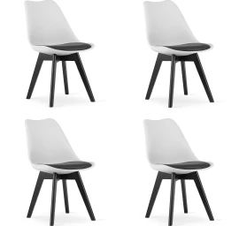 Kėdė Mark Balta Juoda / Kojos Juodos X 4