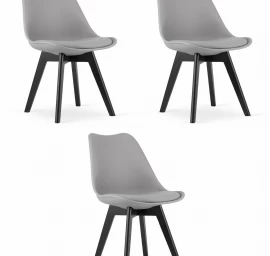 Kėdė Mark - Pilka / Juodos Kojos X 3