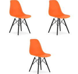 Kėdė Osaka Oranžinė / Kojos Juodos X 3