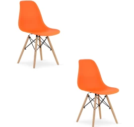 Kėdė Osaka Oranžinė / Natūralios Kojos X 2
