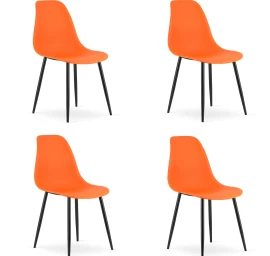 Kėdė Wat Oranžinė / Kojos Juodos X 4