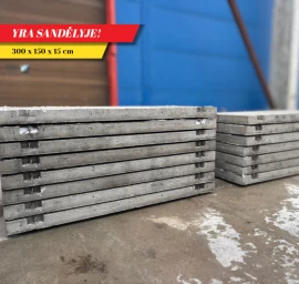 Kelio plokštė 300x150x15 cm - €200 + PVM