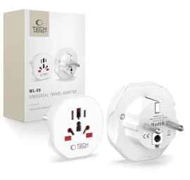 Kelioninis Adapteris Iš Uk/us/au/fi/cn-1/cn-2 į Es - Baltas
