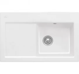 Keramikinė plautuvė Villeroy &amp; Boch Subway 45 Flat Akmens balta, 67142FRW