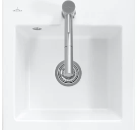 Keramikinė plautuvė Villeroy &amp; Boch Subway 50 S Flat Balta blizgi