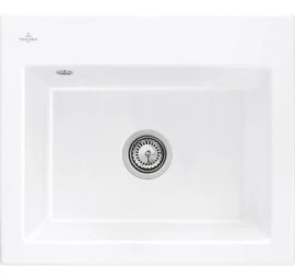 Keramikinė plautuvė Villeroy &amp; Boch Subway 60 S Flat Balta blizgi, 33092FR1