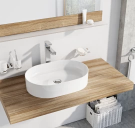 Keraminis praustuvas Ceramic Slim O, baltas
