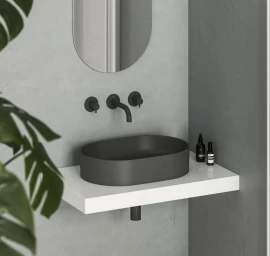 Keraminis praustuvas Ravak Ceramic Slim O 55, antracitas, XJX03155000