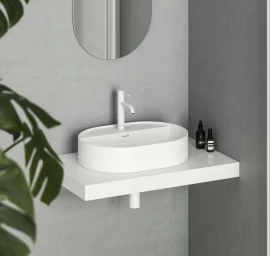 Keraminis praustuvas Ravak Ceramic Slim Shelf O 55, baltas matinis, XJX0E155001
