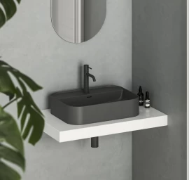 Keraminis praustuvas Ravak Ceramic Slim Shelf R 55, antracitas, XJX03155004