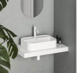 Keraminis praustuvas Ravak Ceramic Slim Shelf R 55, baltas matinis, XJX0E155005