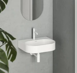 Keraminis praustuvas Ravak Ceramic Slim Wall O 55 N, baltas matinis, XJX0E155003