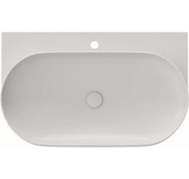 Keraminis praustuvas Ravak Yard 80, su skyle maišytuvui, Smoke Grey, XJX0O280000