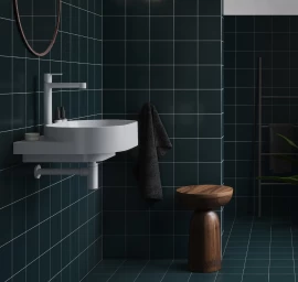 Keraminis praustuvas Yard 60, su skylė maišytuvui, baltas