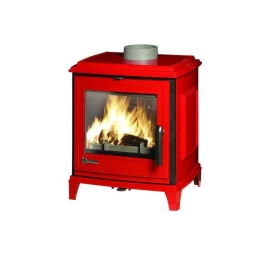 Ketinė krosnelė Invicta Sedan S, raudono emalio spalvos, 5 kW