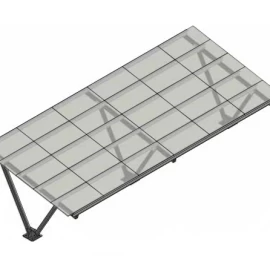 Keturvietė automobilio stoginė skirta montavimui su saulės moduliais, El-Sun