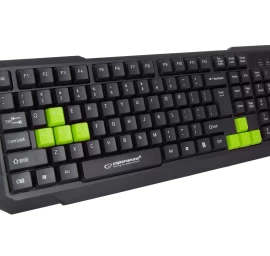 Keyboard membrane Esperanza ASPIS EGK102G (USB 2.0; black color, green color)