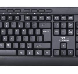 Keyboard + mouse Set TITANUM AKRON TK109 (USB 2.0; black color; Optical; 1600 DPI)