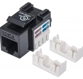 Keystone Modulis Cat6 Utp Rj45, Juodos Spalvos