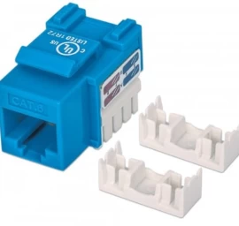 Keystone Modulis Cat6 Utp Rj45 Su Mėlynos Spalvos Gniužulu