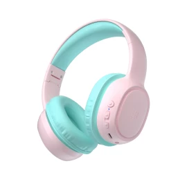 Kh02 bluetooth Belaidės Ausinės Vaikams Su Garsumo Reguliatoriumi - Rožinės Spalvos