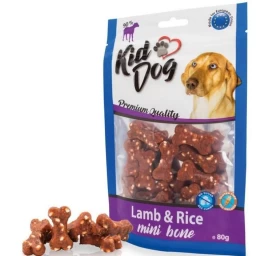 KIDDOG Bones kauliukai ėriena su ryžiais 80g (150), A04720