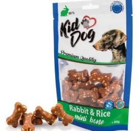 KIDDOG Bones kauliukai triušiena su ryžiais 80g (150), A04820