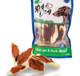 KIDDOG Meat triušių ausys su antiena 250g (40), A04806